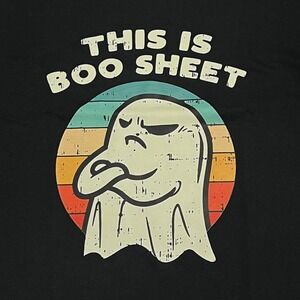 Gildan Heavy Cotton This is Boo‎ Sheet Tee Black Size Medium NWT
